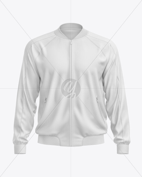 Men's Zipped Bomber Jacket Mockup