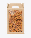 Kraft Box w/ Almond Nuts Mockup