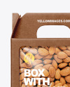 Kraft Box w/ Almond Nuts Mockup