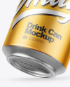 Matte Metallic Drink Can Mockup