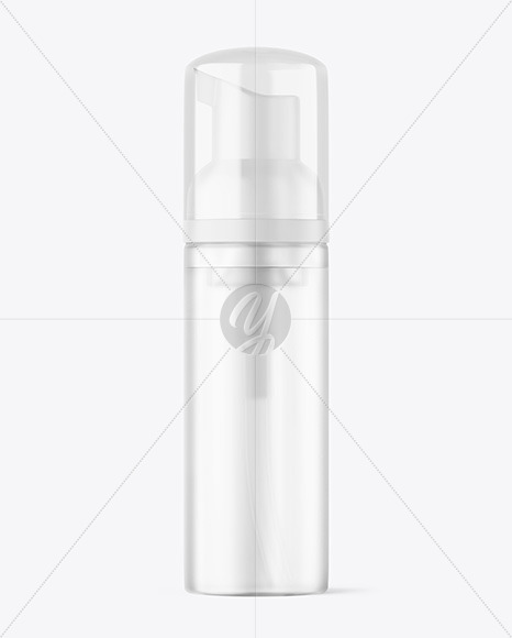 Frosted Cosmetic Bottle with Pump Mockup