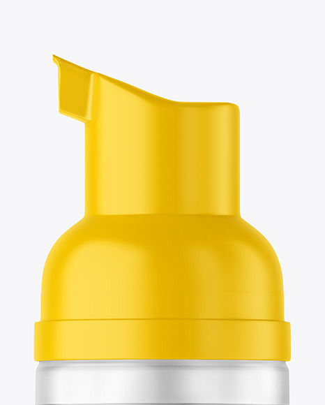 Frosted Cosmetic Bottle with Pump Mockup