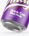 Matte Drink Can Mockup