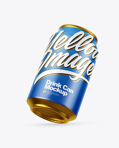 Glossy Drink Can Mockup