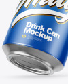 Glossy Drink Can Mockup