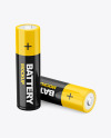 Two AA Batteries Mockup