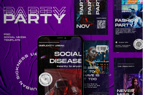 Party - Streetwear Instagram Stories & Post - Social media stories