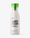 Matte Plastic Bottle With Sticker Mockup