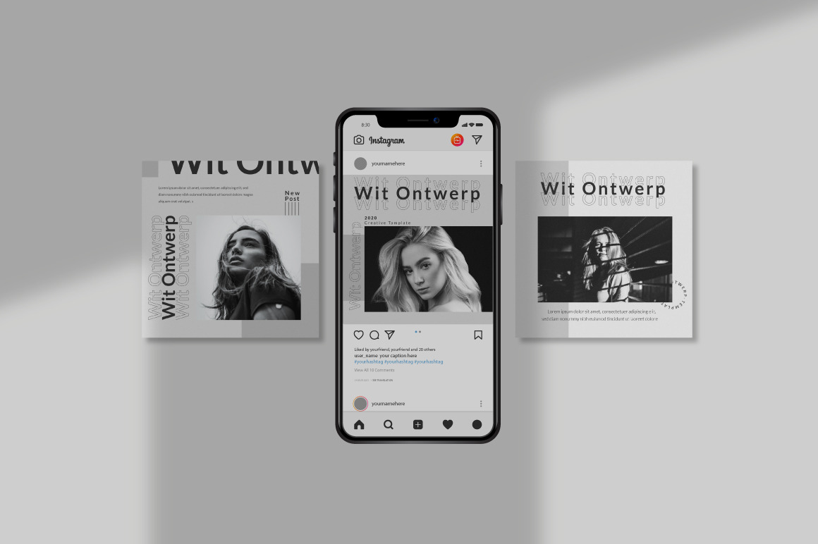 Wit Ontwerp Instagram Template