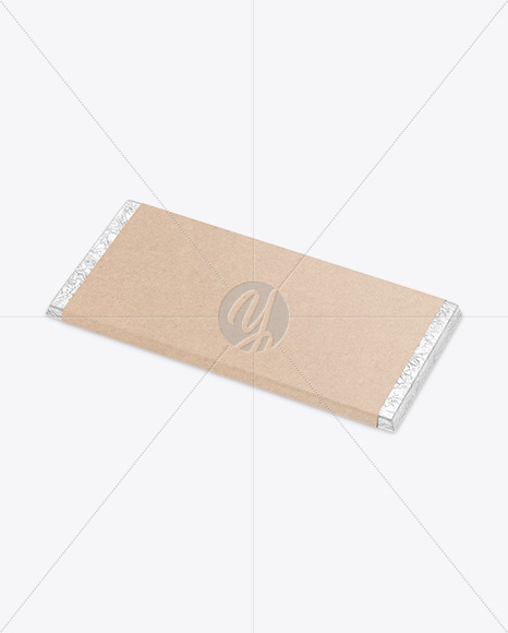 Chocolate Bar in Kraft Packaging Mockup