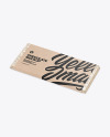 Chocolate Bar in Kraft Packaging Mockup