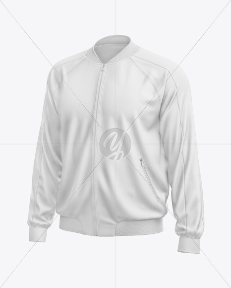 Men's Zipped Bomber Jacket Mockup