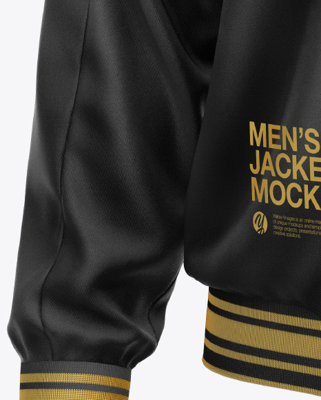 Men's Zipped Bomber Jacket Mockup