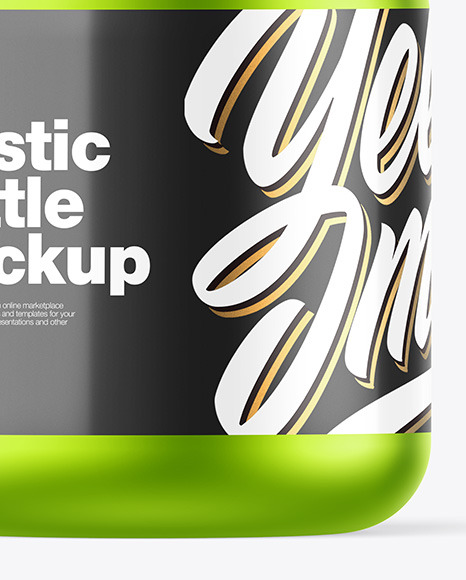 Matte Metallic Bottle Mockup