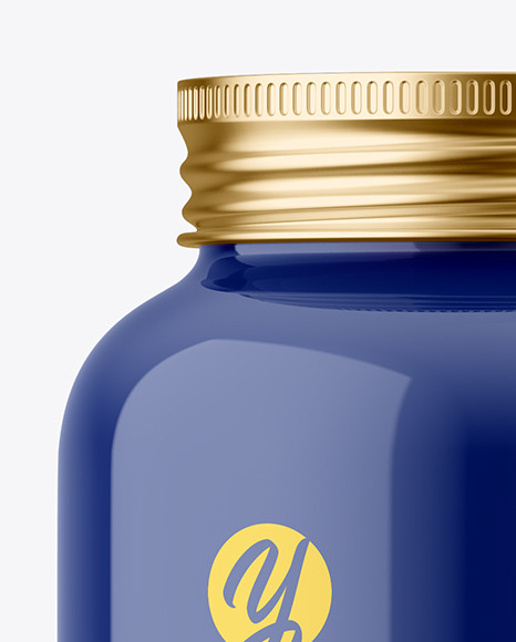 Glossy Pills Bottle Mockup