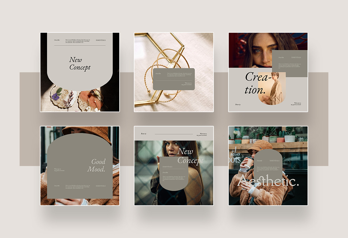 Elegant Beauty Instagram Post and Story Template