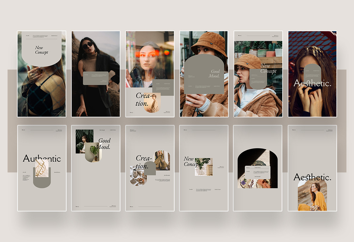 Elegant Beauty Instagram Post and Story Template Elegant Beauty Instagram Post and Story Template