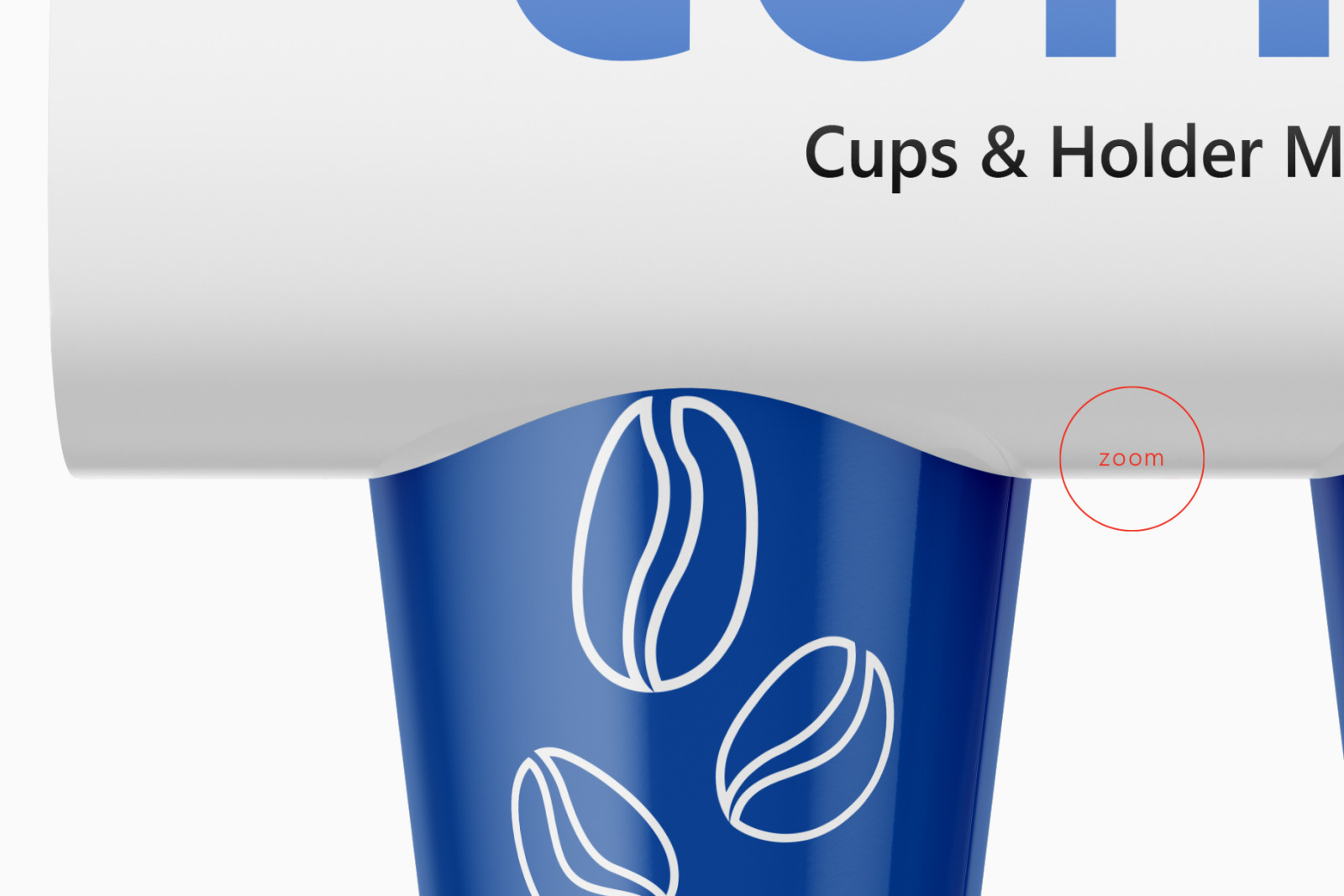 Coffee Cups and Holder Mockups - Front View