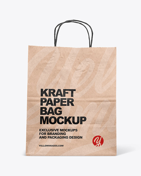 Kraft Paper Shopping Bag Mockup - Kraft+Matte+Shopping+Bag+with+Rope+Handle+Mockup+by+Dmytro+...