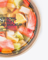 Paper Bowl with Fruit Salad Mockup