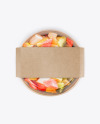 Paper Bowl with Fruit Salad Mockup