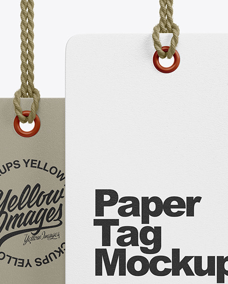 Two Paper Tag Labels Mockup