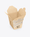 Opened Kraft Paper Noodles Box Mockup