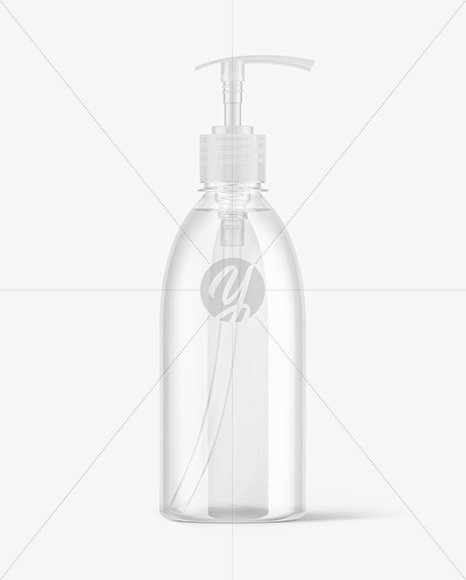 Clear Liquid Soap Bottle Mockup