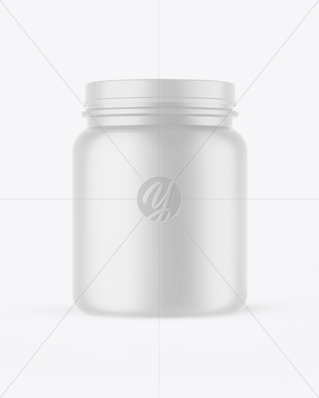 Matte Plastic Protein Jar Mockup