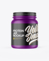 Matte Plastic Protein Jar Mockup