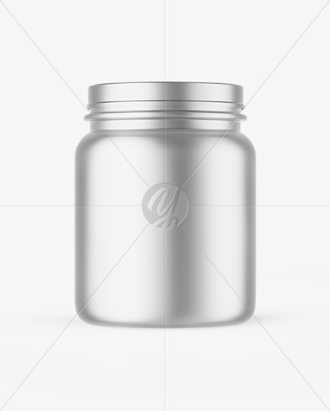 Matte Metallic Protein Jar Mockup