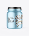 Matte Metallic Protein Jar Mockup