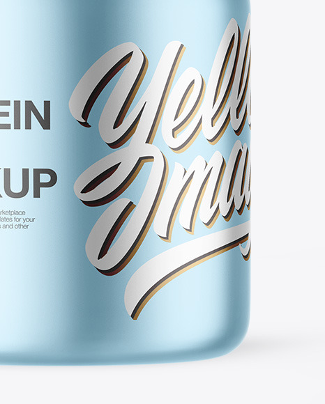 Matte Metallic Protein Jar Mockup