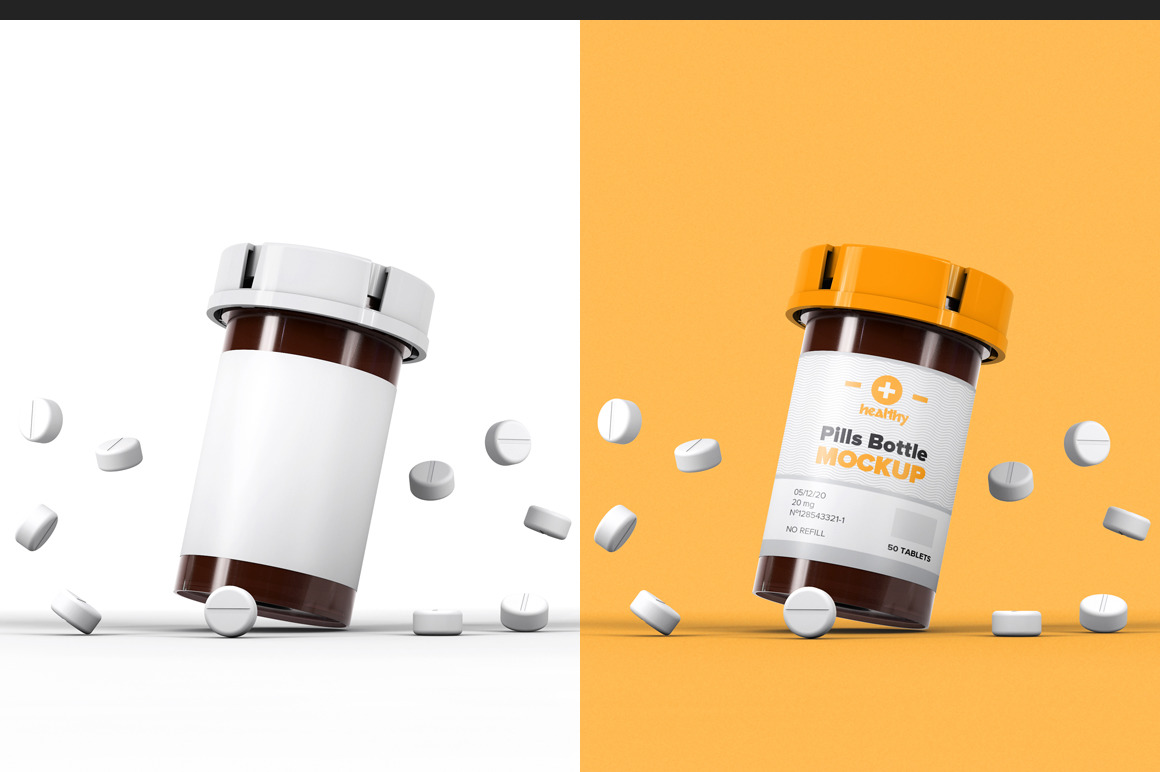 Pill Bottle Mockup Pill Bottle Mockup