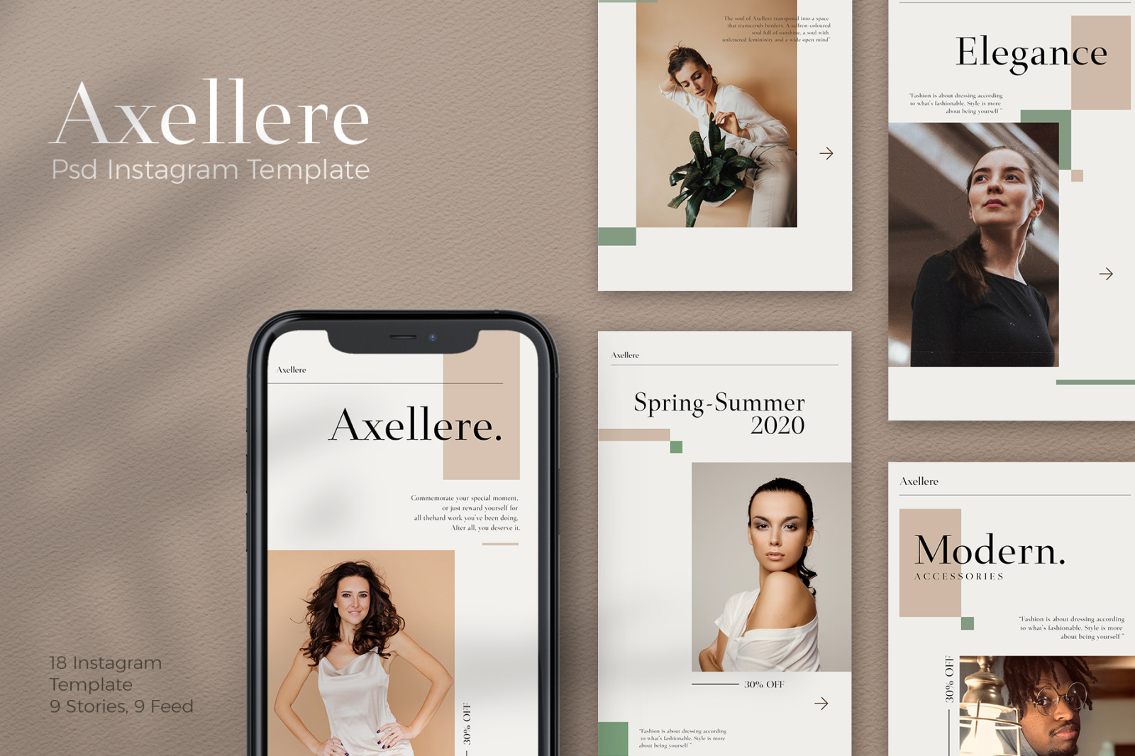 Axellere - Instagram Stories &amp; Post Template