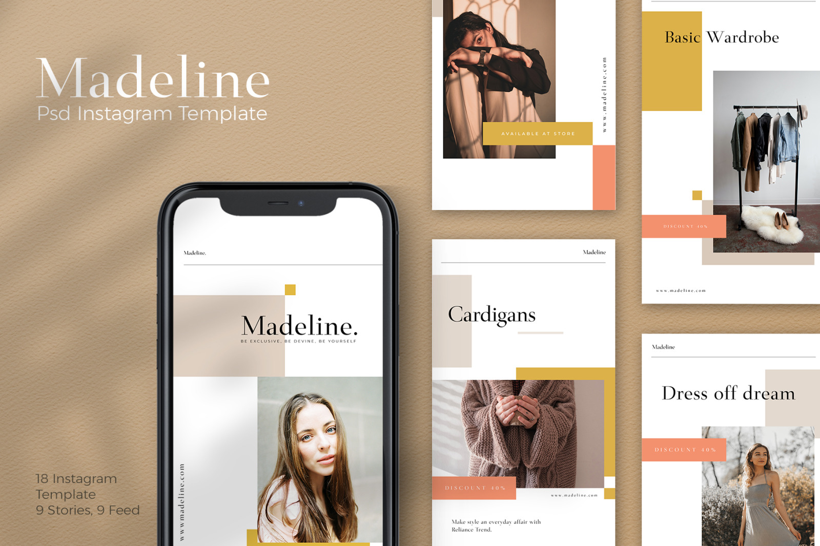 Madeline - Instagram Stories &amp; Post Template