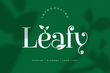 Leafy Logo Font - Typography letters