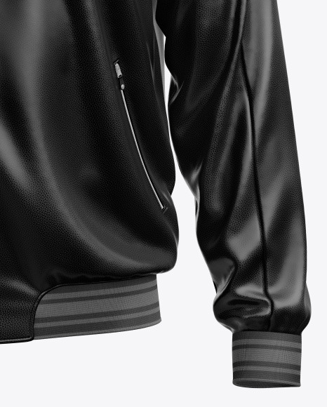 Men's Leather Bomber Jacket Mockup