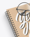 Kraft Notebook w/Glasses Mockup