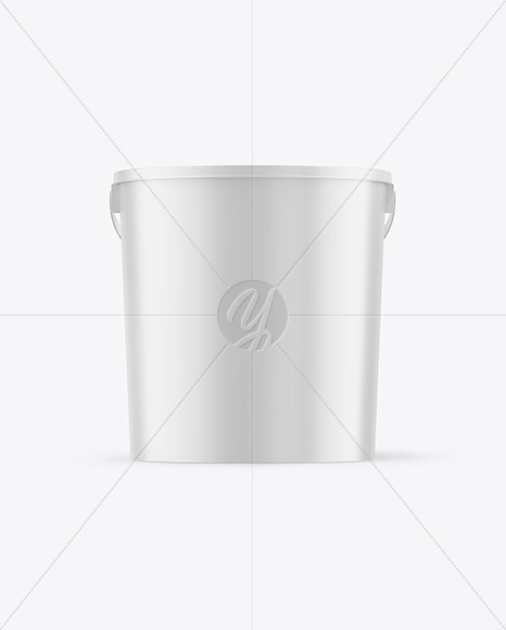 Matte Plastic Bucket Mockup