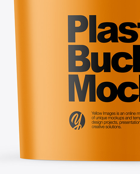 Matte Plastic Bucket Mockup