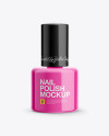 Glossy Nail Polish Bottle Mockup - Front View