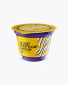 Glossy Plastic Cup with Foil Lid Mockup (High-Angle Shot)