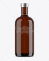 700ml Amber Glass Bottle Mockup