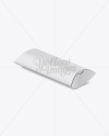 Carton Pillow Box Mockup - Halfside View (High-Angle Shot) - Free