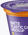 Matte Plastic Cup with Foil Lid Mockup (High-Angle Shot)