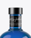 700ml Blue Glass Dry Gin Bottle Mockup