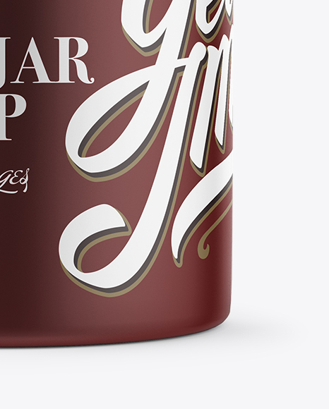 Matte Cosmetic Jar Mockup