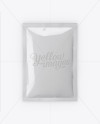 Glossy Sachet Mockup - Front View