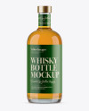 700ml Clear Glass Whiskey Bottle Mockup 700ml Clear Glass Whiskey Bottle Mockup